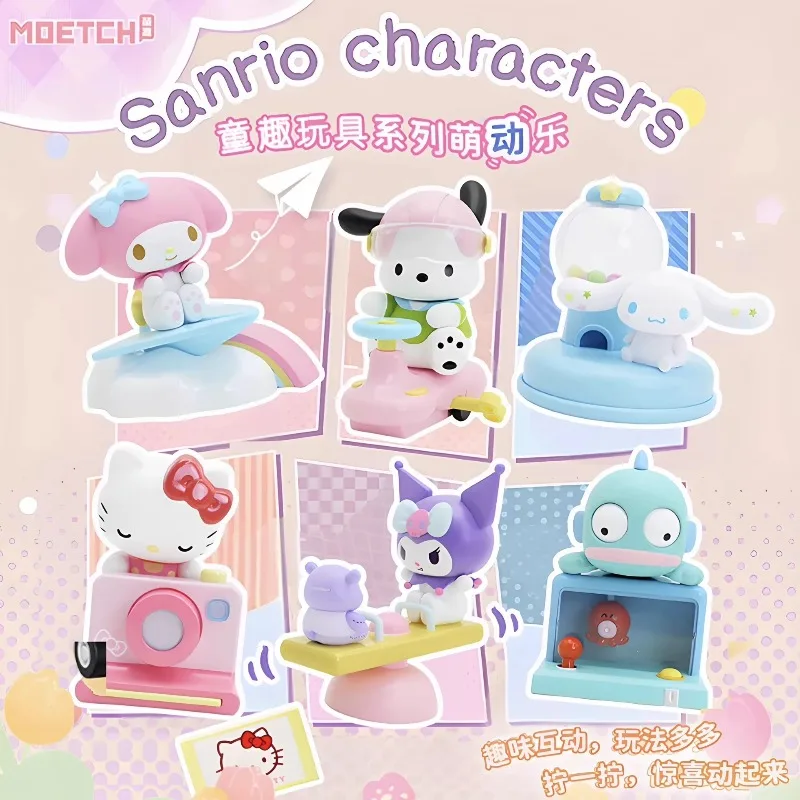 

SANRIO Character Figure Pom Pom Purin Cinnamoroll Pochacco My Melody Children Blind Box Toy