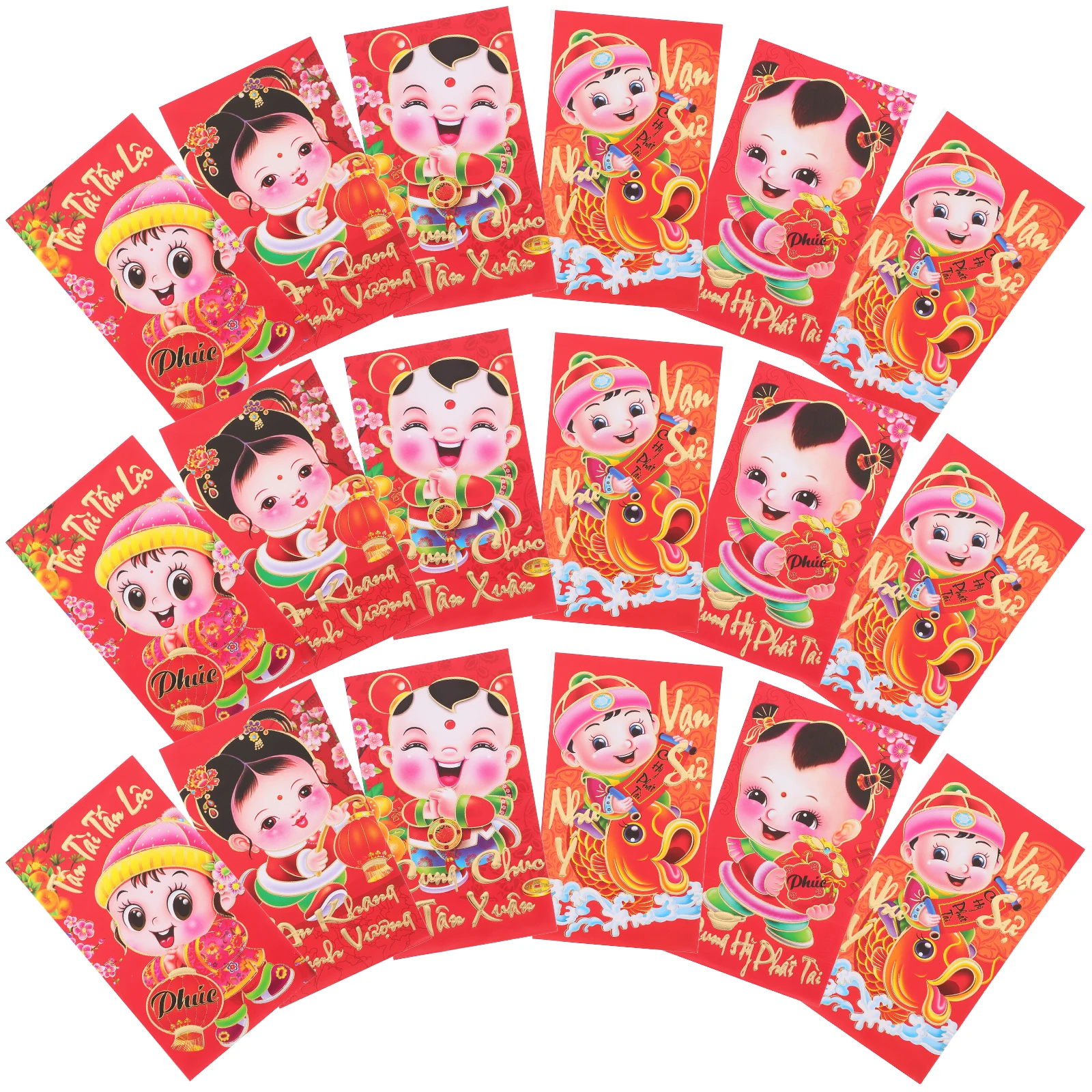 

36 Pcs Red Envelope Chinese Lunar Snake Year Lucky Money Bag Paper New Year Red Packets Packets Prosperity Gift Packaging