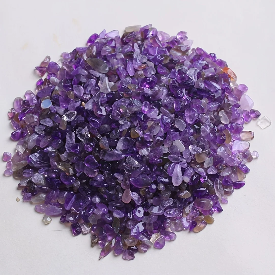 50g/100g/200g Natural Amethyst Chips Stone Chips,Raw Chips,Crystal Chips,Undrilled Tumbled Stones,DIY Make Art Craft Supplies
