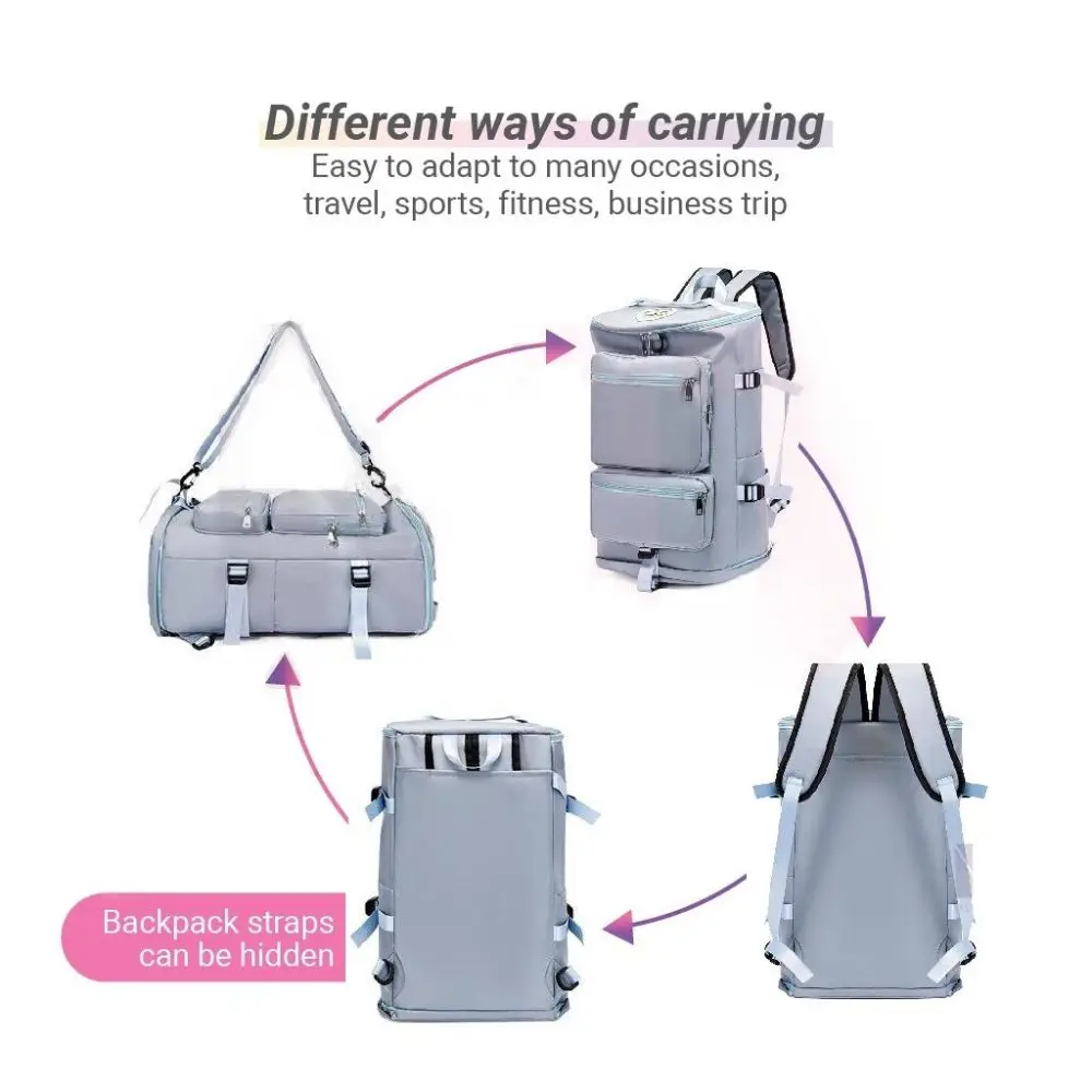 

Большой вместительный женский дорожный рюкзак на плечо, водонепроницаемый спортивный рюкзак для фитнеса и путешествий с отделением для обуви