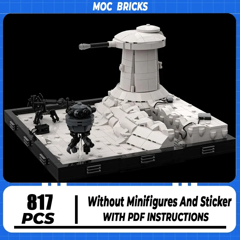 

Звездная модель фильма Moc, строительные кирпичи, боевые турели, коллекция, технология, модульные блоки, подарки, рождественские игрушки, сборка своими руками