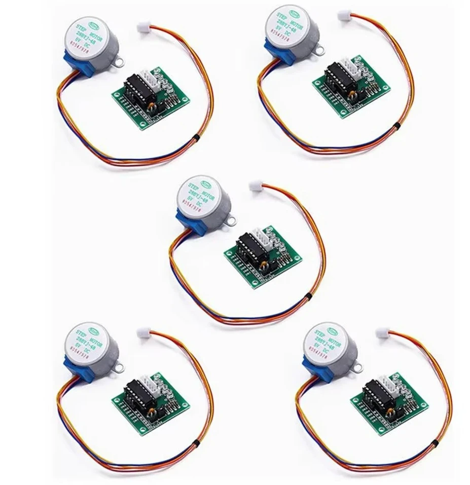 

3/5 комплектов тестового модуля драйвера Arduino, шаговый двигатель, набор «сделай сам», 28BYJ-48 ULN2003, шаговый двигатель 5 В + плата драйвера ULN2003
