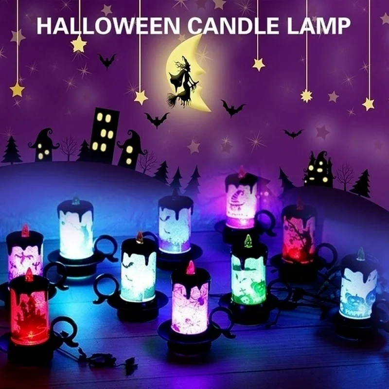 

New Light Candles Halloween Candle Lamp LED Candle Light Flameless Home Decoration Party Favors