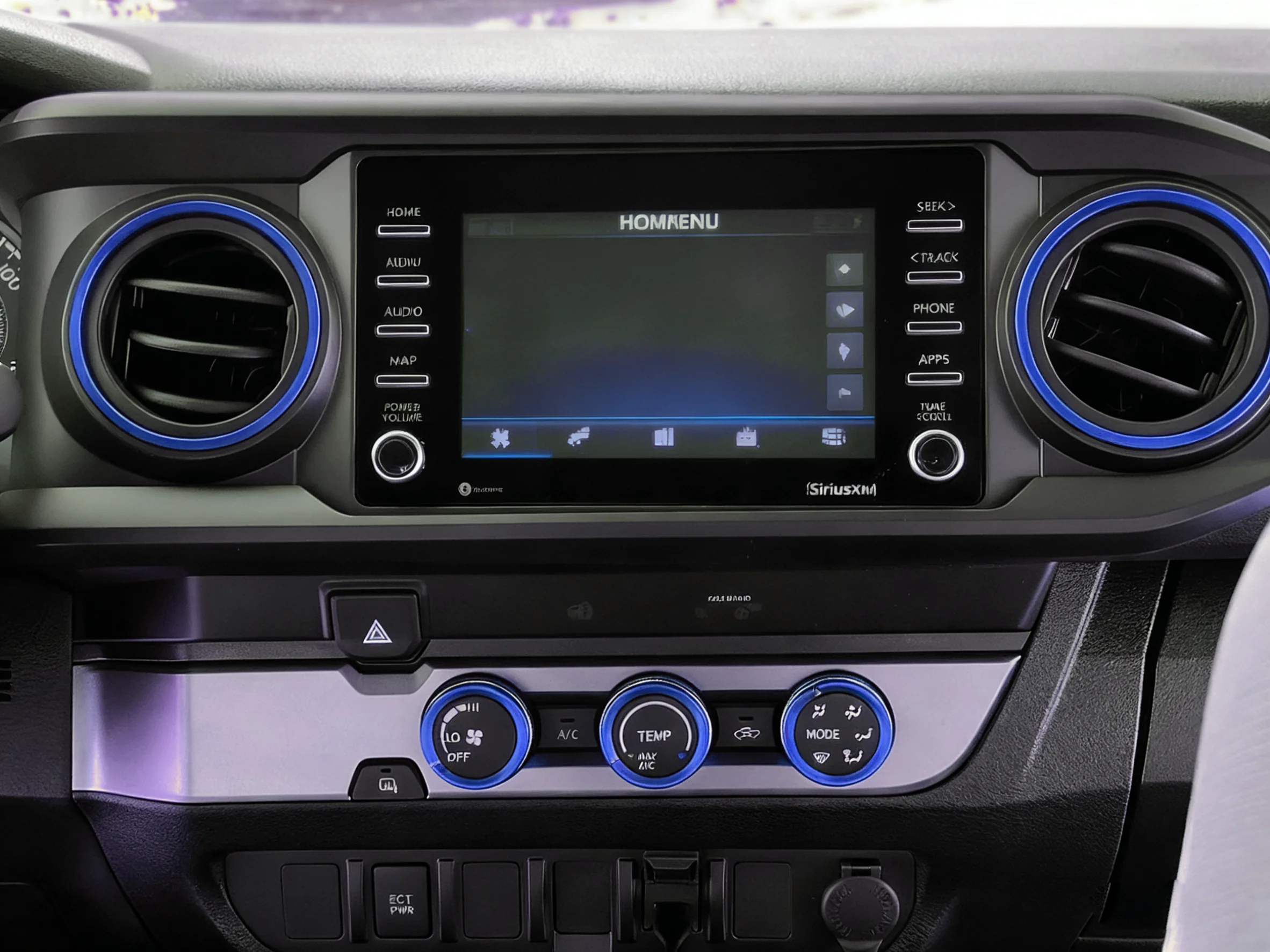 4-teiliges Set Kompatibel mit Toyota Tacoma 2016-2023 Klimaanlagen-Lüftungsdekorationsringe Armaturenbrett Luftauslass-Abdeckung Zierleisten – Detail 6