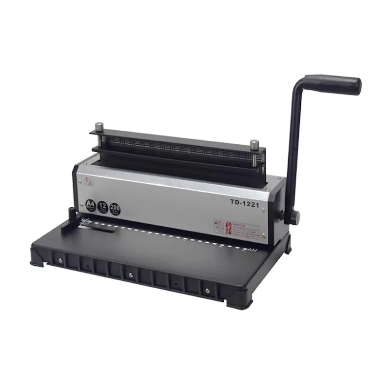 TD-1221 Punching and Binding Machine Iron Ring Double Coil A4 Long Side A3 Short Side Universal
