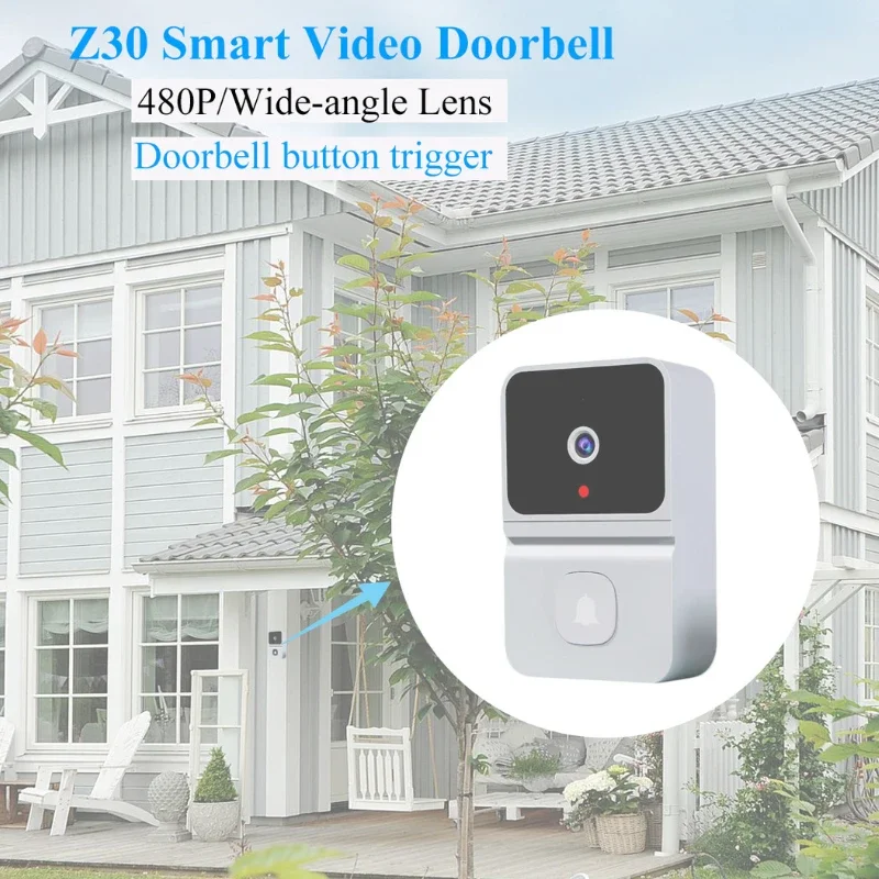 Video Doorbell Wifi HD Camera  Wireless Smart Night Vision Door Bell Ttwo Way Audio Home Security