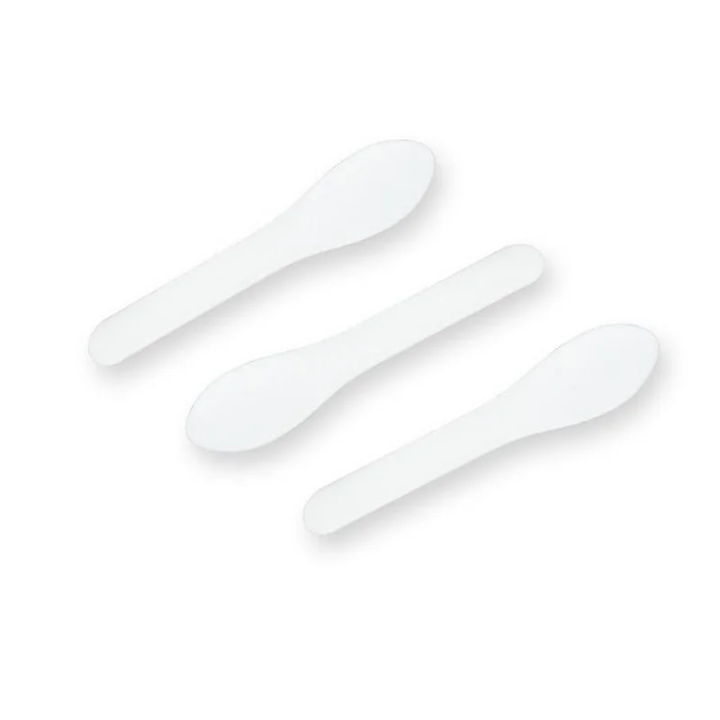 300 pcs Facial Mask Sticks Cosmetic Spatula Scoop DIY Face Mask Spoon Lady Makeup Mixing Tools White Wholesale 7.4cm