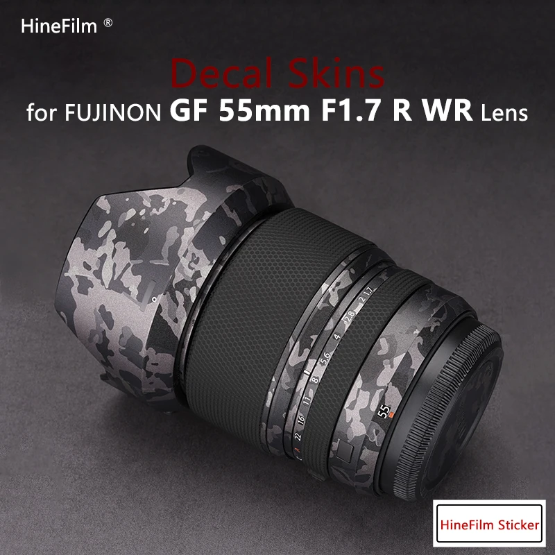 Fuji GF55F1.7 Lens Premium Decal Skin for Fujifilm Fujinion GF55mm F1.7 R WR Lens Protector Cover Film 55F1.7 Protective Sticker