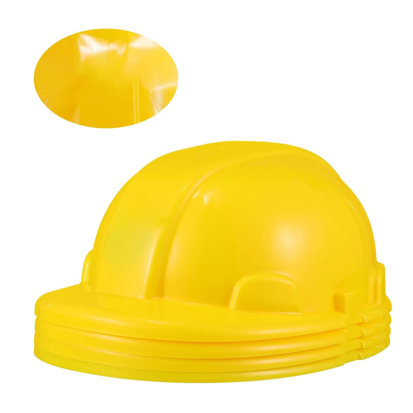 4Pcs Simulation Construction Hat Kids Engineering Cap Yellow Party Dress Up Gifts for Role Play Object Lessons