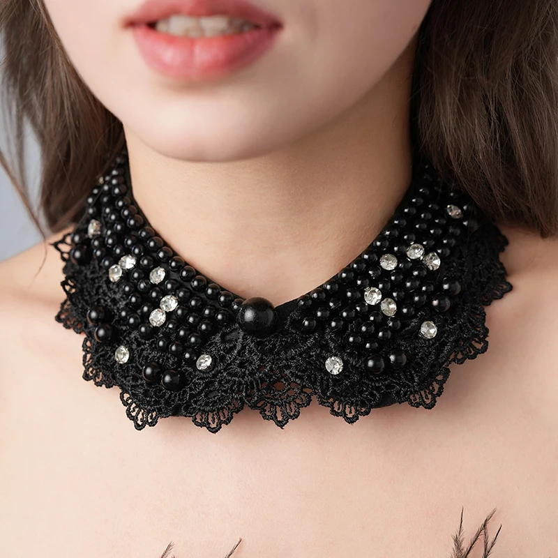 New Fashion Multi Style Pearl Fake collar Association Women's Gift Necklace Big Chunky Ball Beaded Maxi Choker Collar Pendant