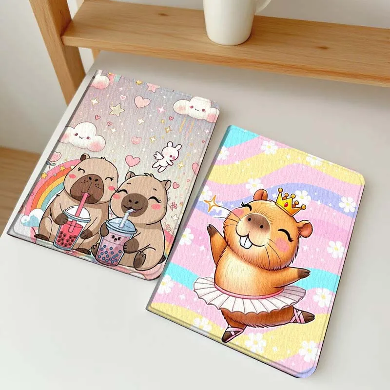 

Мягкий чехол для планшета с рисунком радужной капибары, подарок для Samsung Galaxy Tab A7 A A8 A9 A11 S6 S11 10.1 10.4 10.5 дюймов Lite Plus