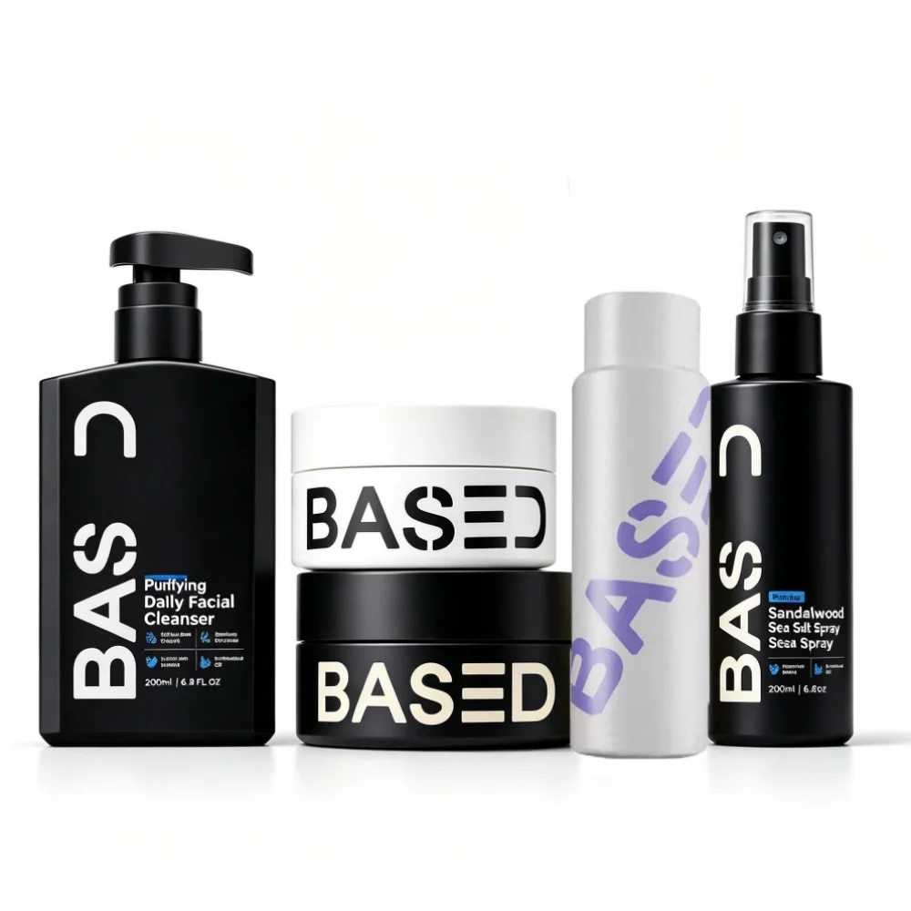 Image of BASED Meersalz-Haarpflege Shampoo Conditioner Volumen-Texturierendes Haarspray Locken-Definierendes Volumen-Produkt für Locken