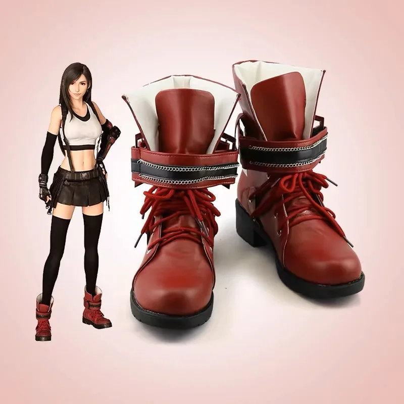 

Final Fantasy VII FF7 Remake Nibelheim AVALANCHE Member Tifa Lockhart Lockheart Game Cosplay Shoes Boots