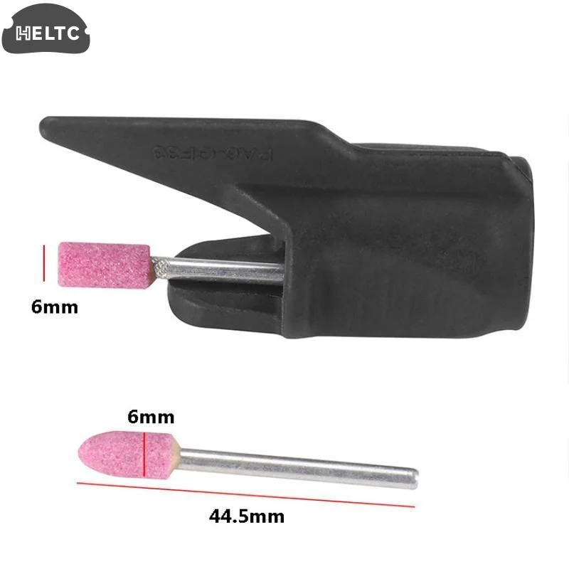 1Set Black Electric Grinder Chamfer Adapter Tool Kit Corundum Grinding Head Sharpener Accessory For Metal Polishing Deburring