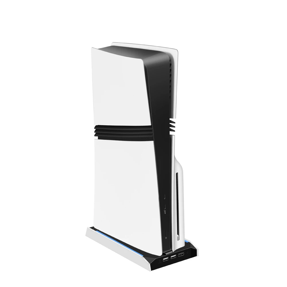 Charging Stand with Cooling Fan for PS5 PRO/for PS5 Slim Digital/Disc Console,Vertical Station Dual Controller with 8 RGB Lights