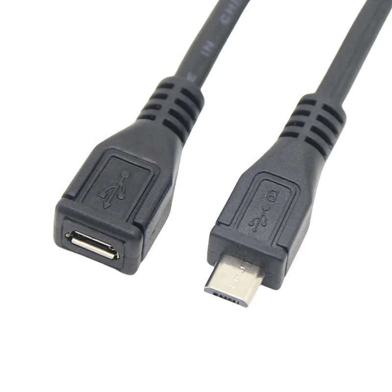 10pcs 5-Core All Copper V8 Mobile Micro USB Female to Male Data Sync Extension Cable Cord for samsung Android Tablet 0.3m 1m 2m