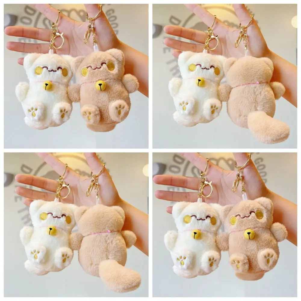 Bag Hanging Stuffed Cat 12cm Kitty Keychain Kawaii Animal Plush Doll Toys Keychain Cute Keyring Lovely Bag Pendant Bag Charms