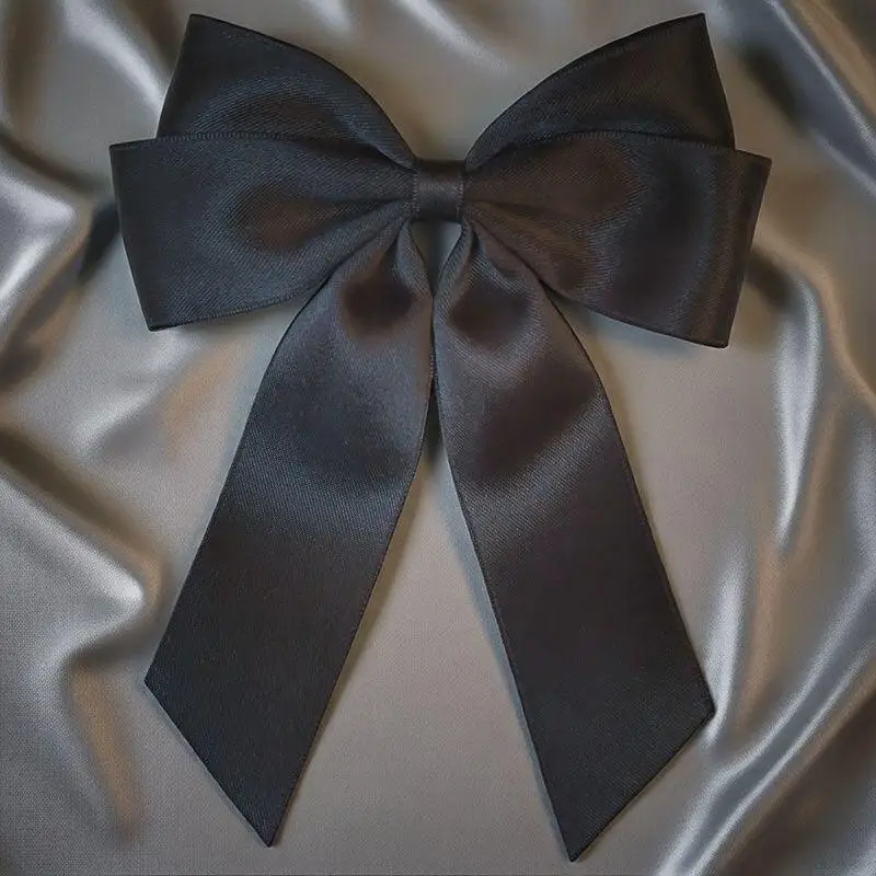 أنيقة شريط أسود القوس بروش للنساء تنوعا Bowknot التعادل دبابيس السيدات كلية نمط قميص طوق دبابيس الملابس والاكسسوارات #5