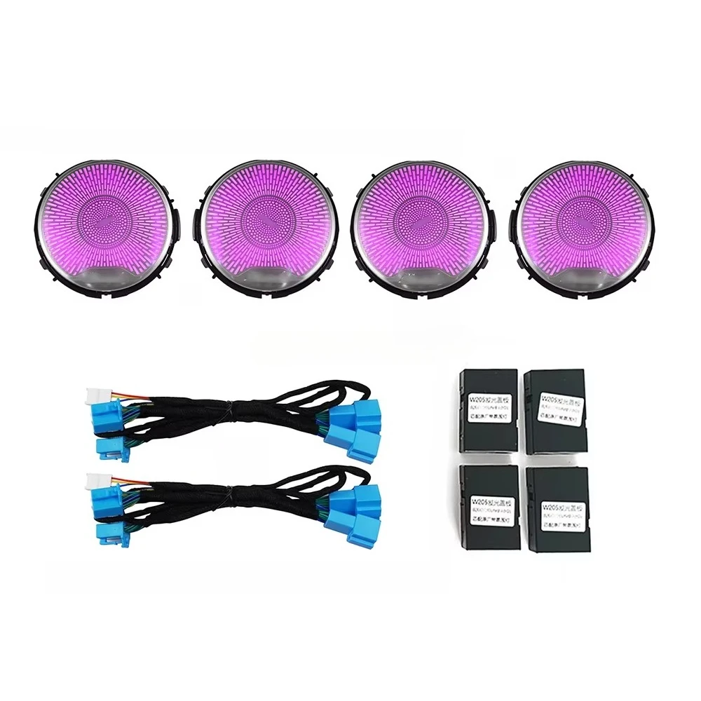High Quality Luxury W205 Car Midrange Speaker Cover Ambient Light For Mercedes Benz C-Class 2015-2021 LED Horn Atmosphere Light