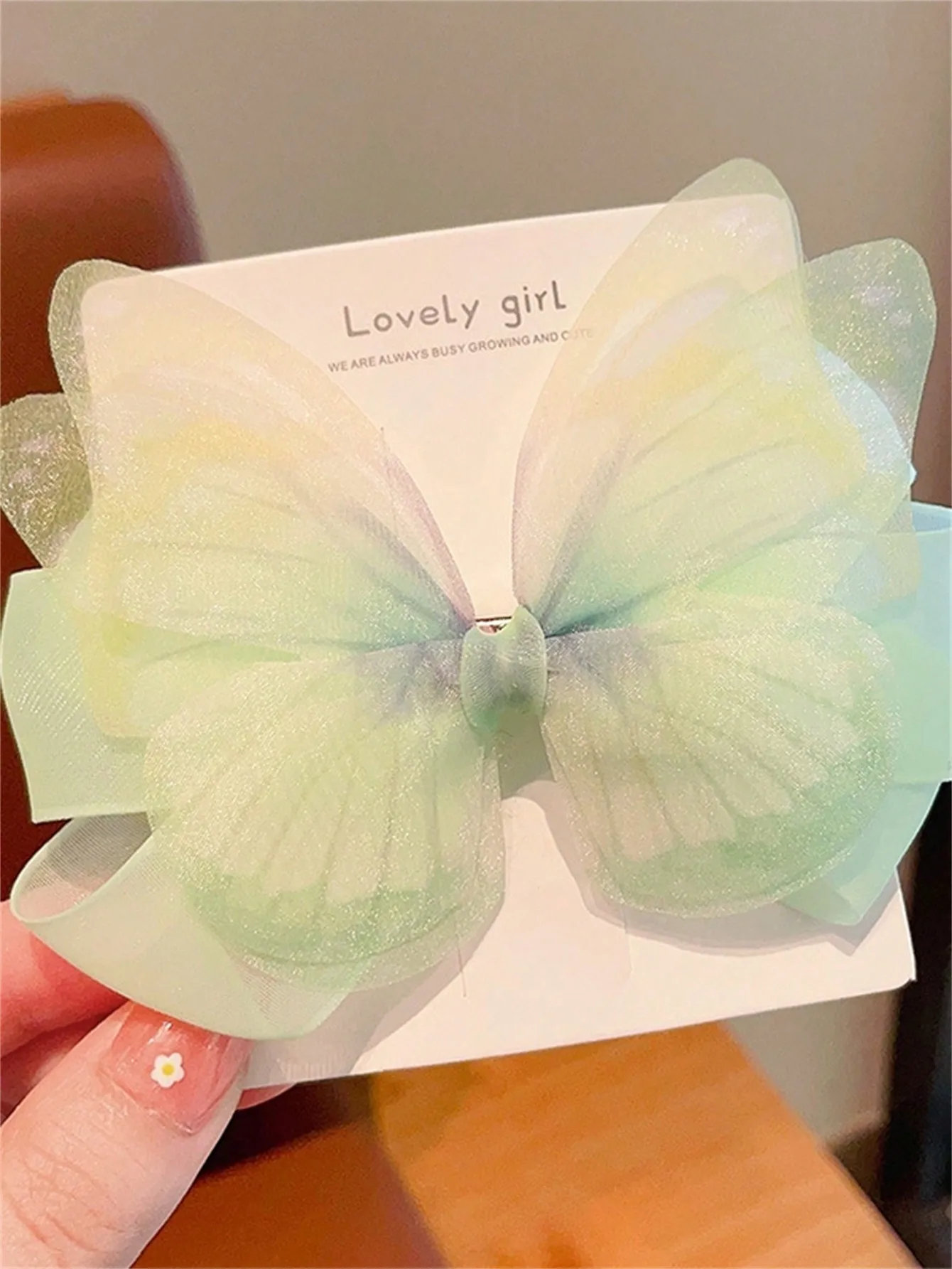 2 women\'s spring new gentle gauze bow hair clip hair accessories