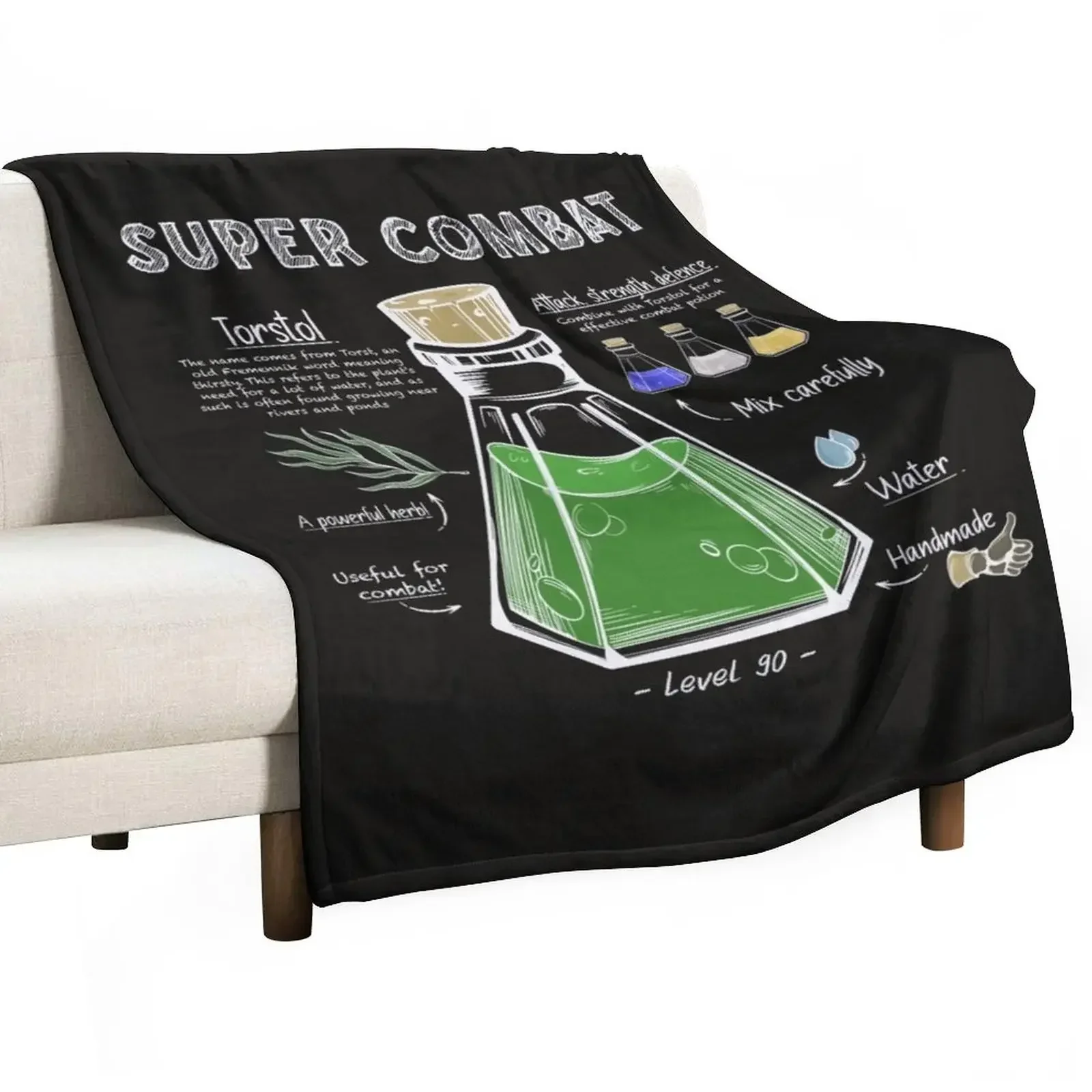 Super Combat Potion Recipe Throw Blanket For Decorative Sofa Weighted Blankets