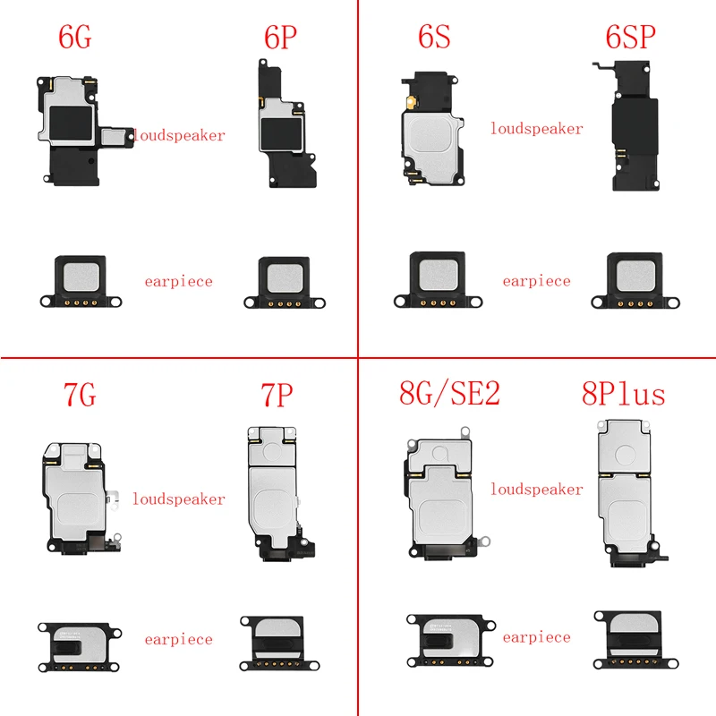 Loudspeaker + Earpiece Ear Speaker For Iphone 6 6S 7 8 PLUS 6G 7G 8G X XR XS MAX Lound Speaker Ringer Inner Buzzer Flex Cable