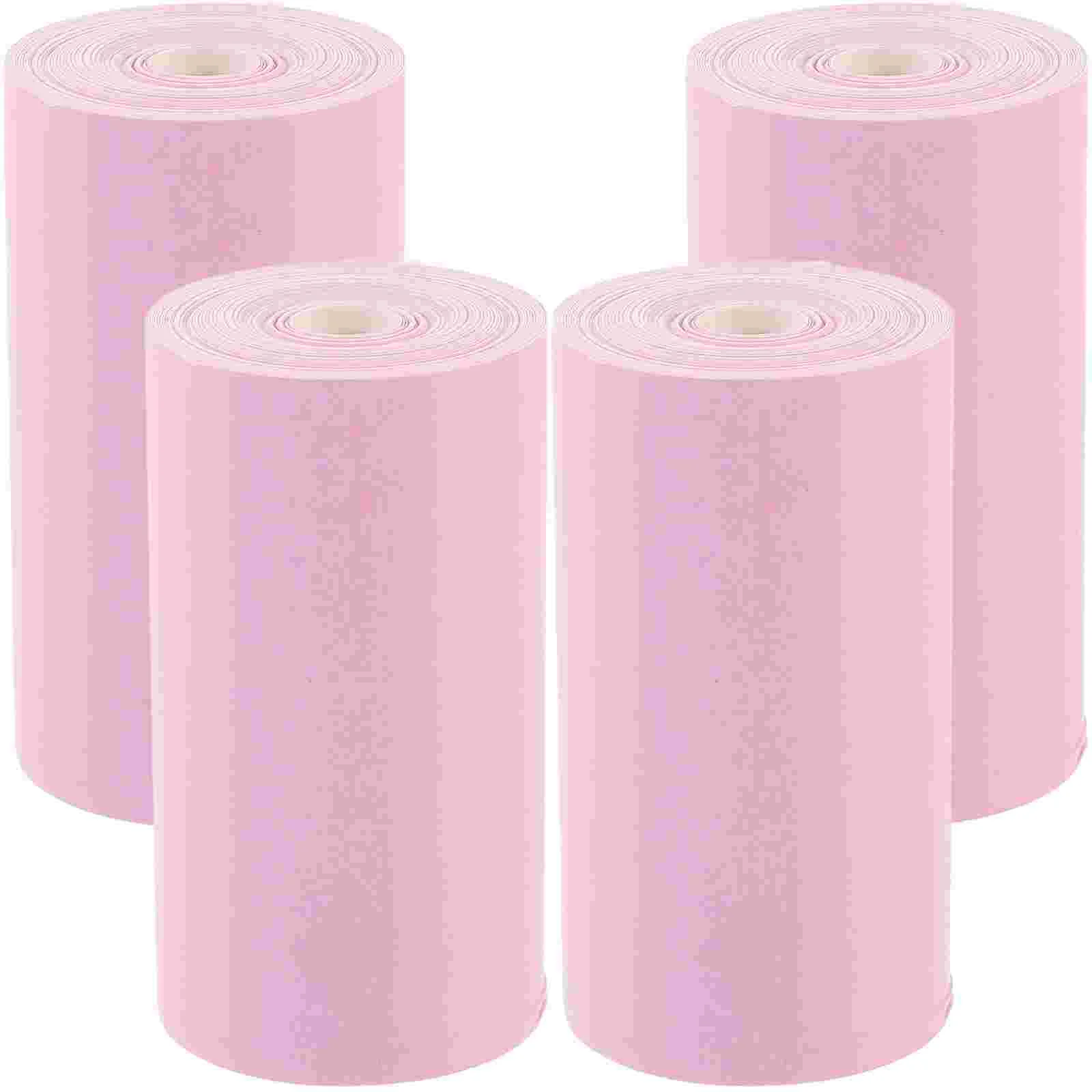 4 rollen roze printerpapier kassa thermische etiketten sticker afdrukken stickers