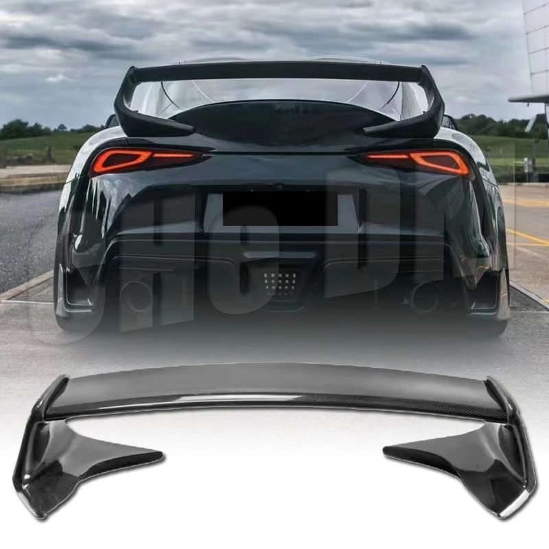 Rear Trunk Spoiler For Toyota Supra A90 2019 2020 2021 2022 Carbon Fiber Material Glossy Carbon Lip Spoiler Wing