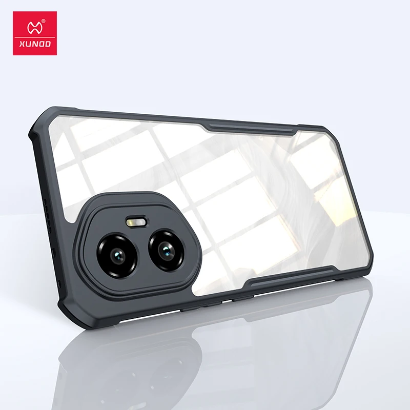Xundd-Honor 300 pro 300の耐衝撃ケース、カメラ保護、透明な背面カバー、指紋防止