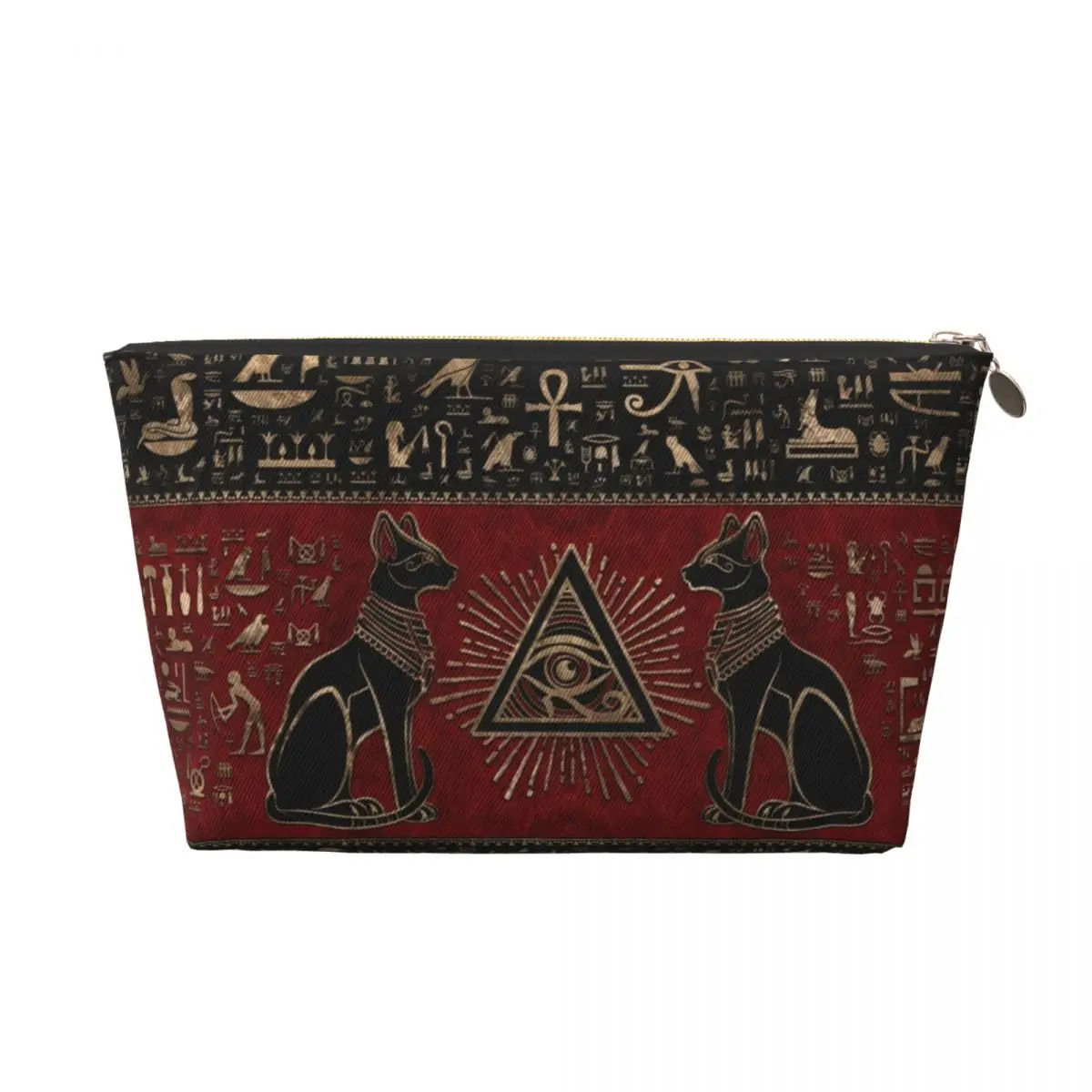 Custom Ancient Egypt Eye Of Horus Toiletry Bag Egyptian Bastet Cat Makeup Cosmetic Organizer Ladies Beauty Storage Dopp Kit Box