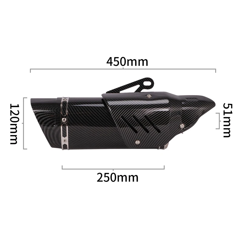 Universal Motorcycle Exhaust Systems Link Pipe Escape 51mm Muffler For MT09 CBR650 Z900 700MT 450SR KTM 390 800X 703RR Tenere700 - view 5