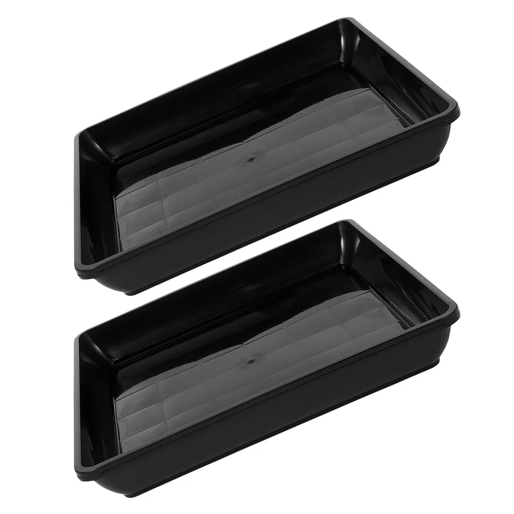 2 Pcs Heater Bulb Flower Pot Base Planting Tray Faceplate Trays for Plants Drainage Black Large Saucer Drip Potted Accessories