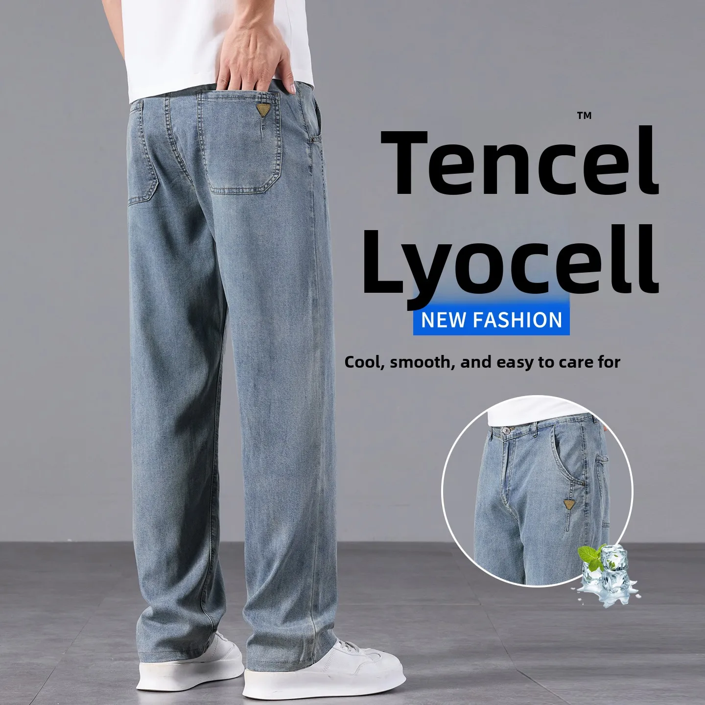 

New Men's Casual Jeans Spring Summer New Sle Versatile Comfortable Faionable Straight Leg Loose Fit Jeans from Guangzhou