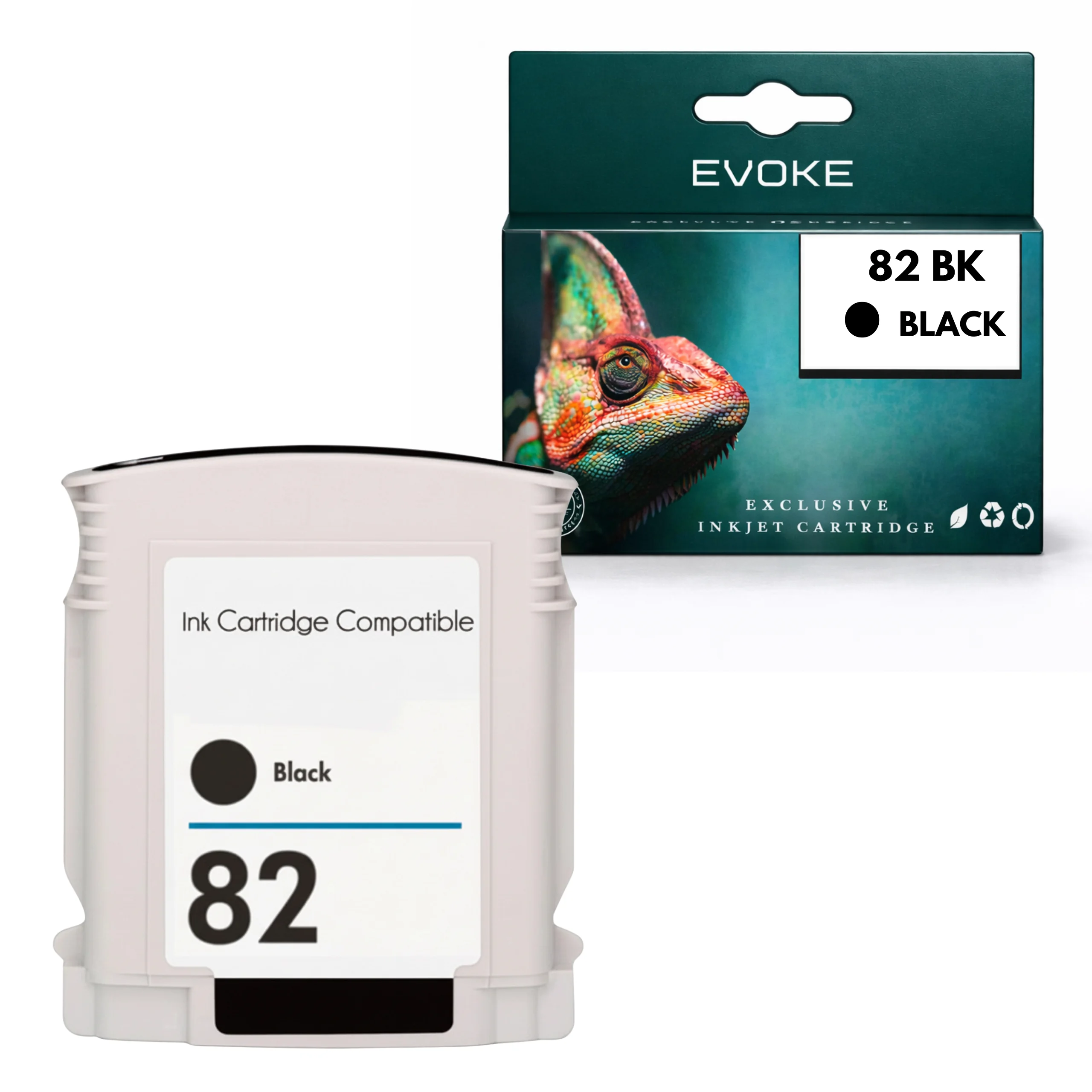 Evoke compatibele inkt voor HP 82 Bk 82Bk C4844A/Ch565A C4844A Ch565A Zwart Designjet 500/500Ps/800/800P/815/820