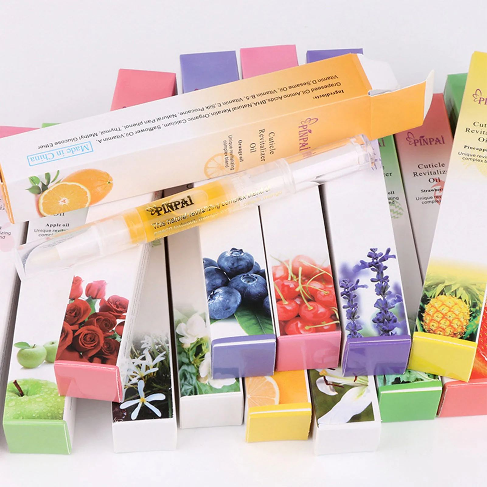 Pluma de aceite para cutículas de uñas, 15 olores, herramientas de manicura para el tratamiento del crecimiento de uñas, cuidado de uñas