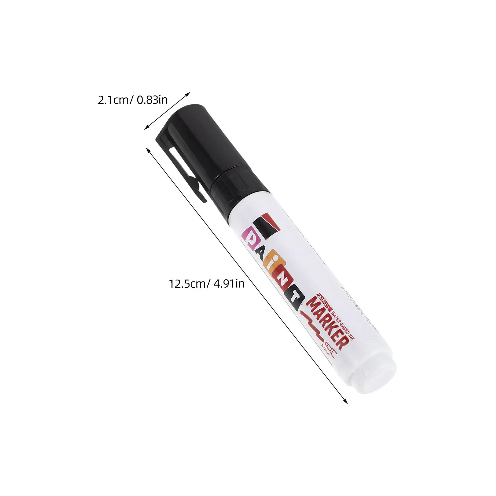4Pcs Black Waterproof Paint Touch Up Pen 8Mm Broad Tip Monument Marker Stone Tombstone Lettering Repair Permanent Outdoor Use