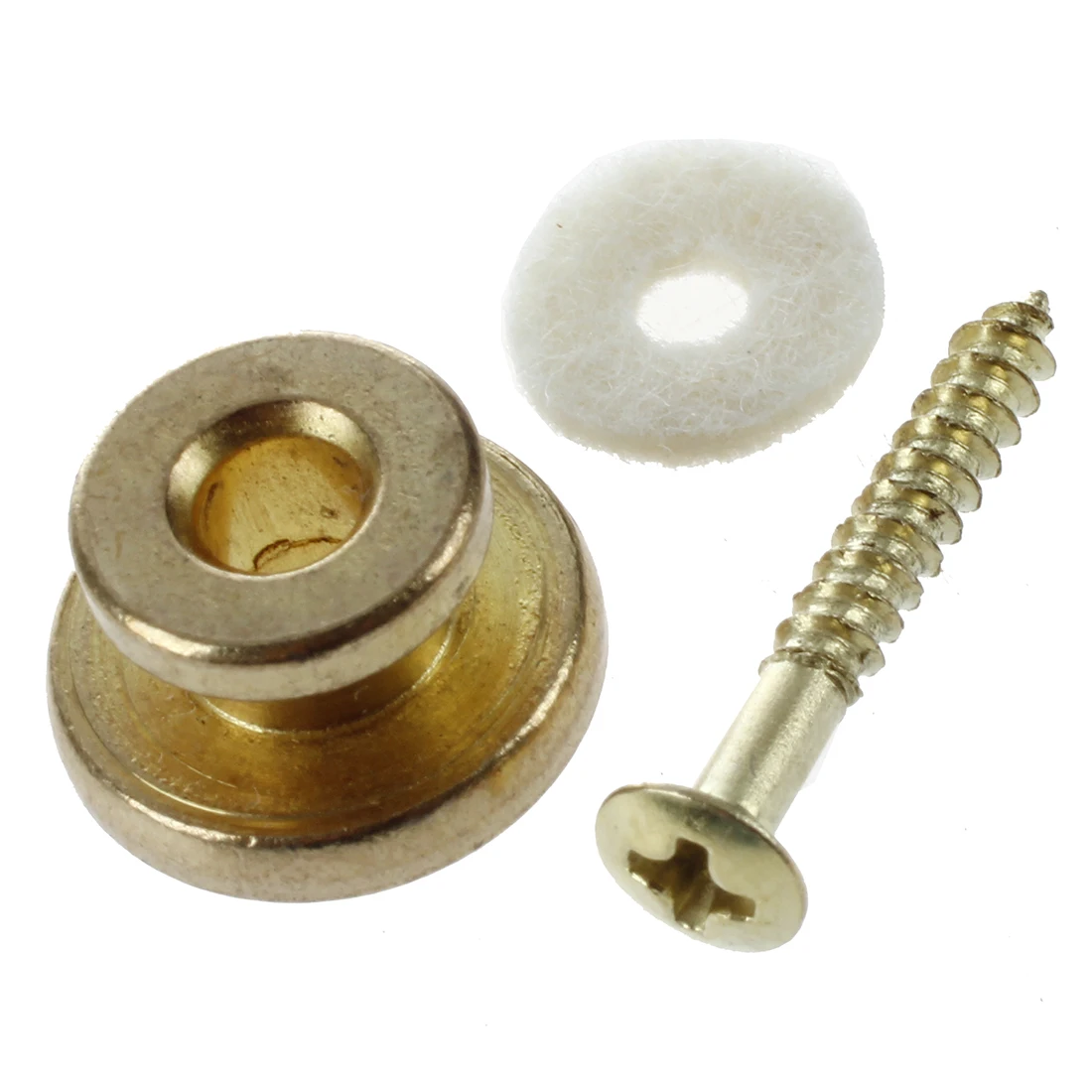 2pcs Golden Strap Button w/ Mounting Screw for Guitar Mandolin