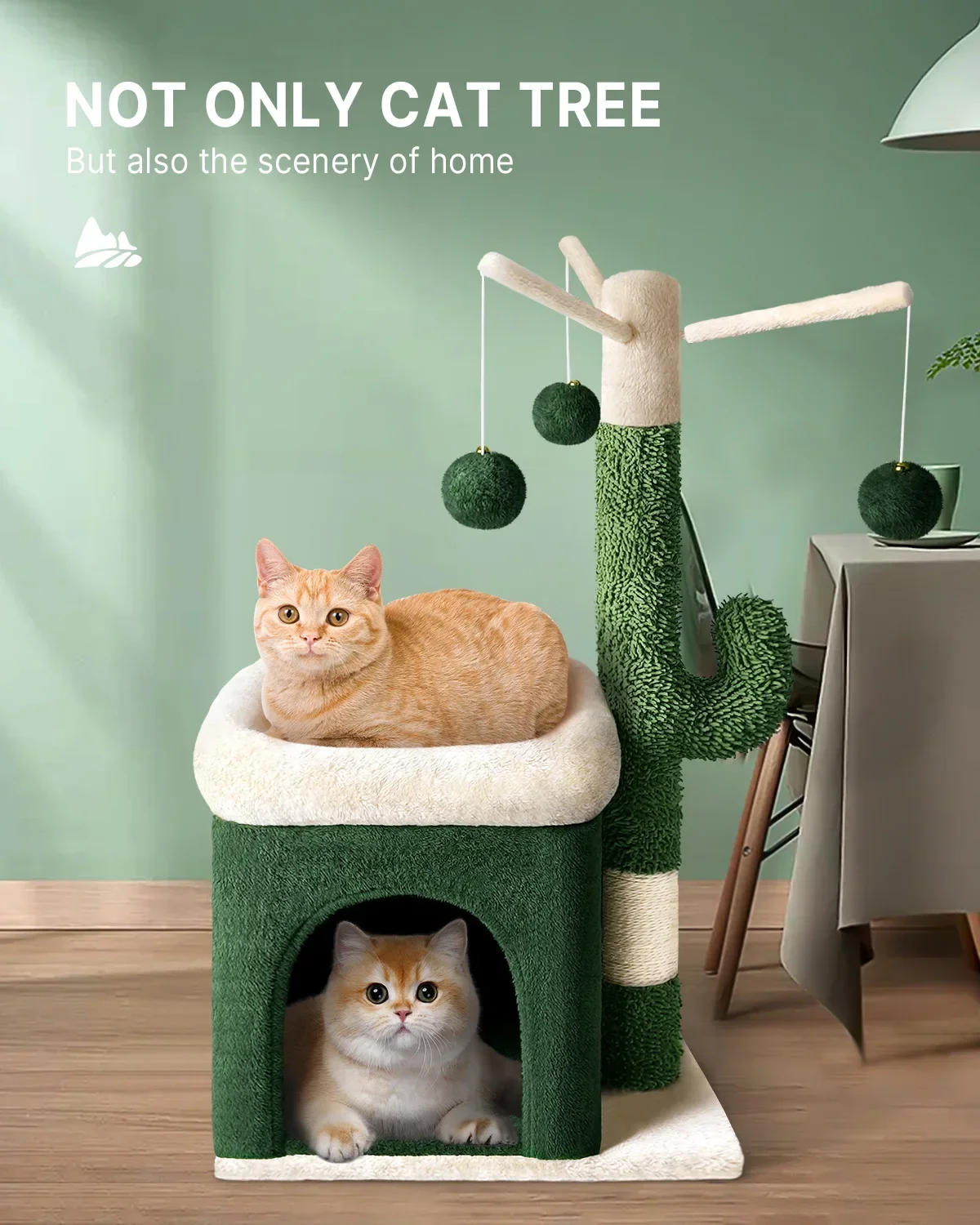 Cat\'s kennel, cactus cat climbing frame, cat tree, cat jumping ， pet bed