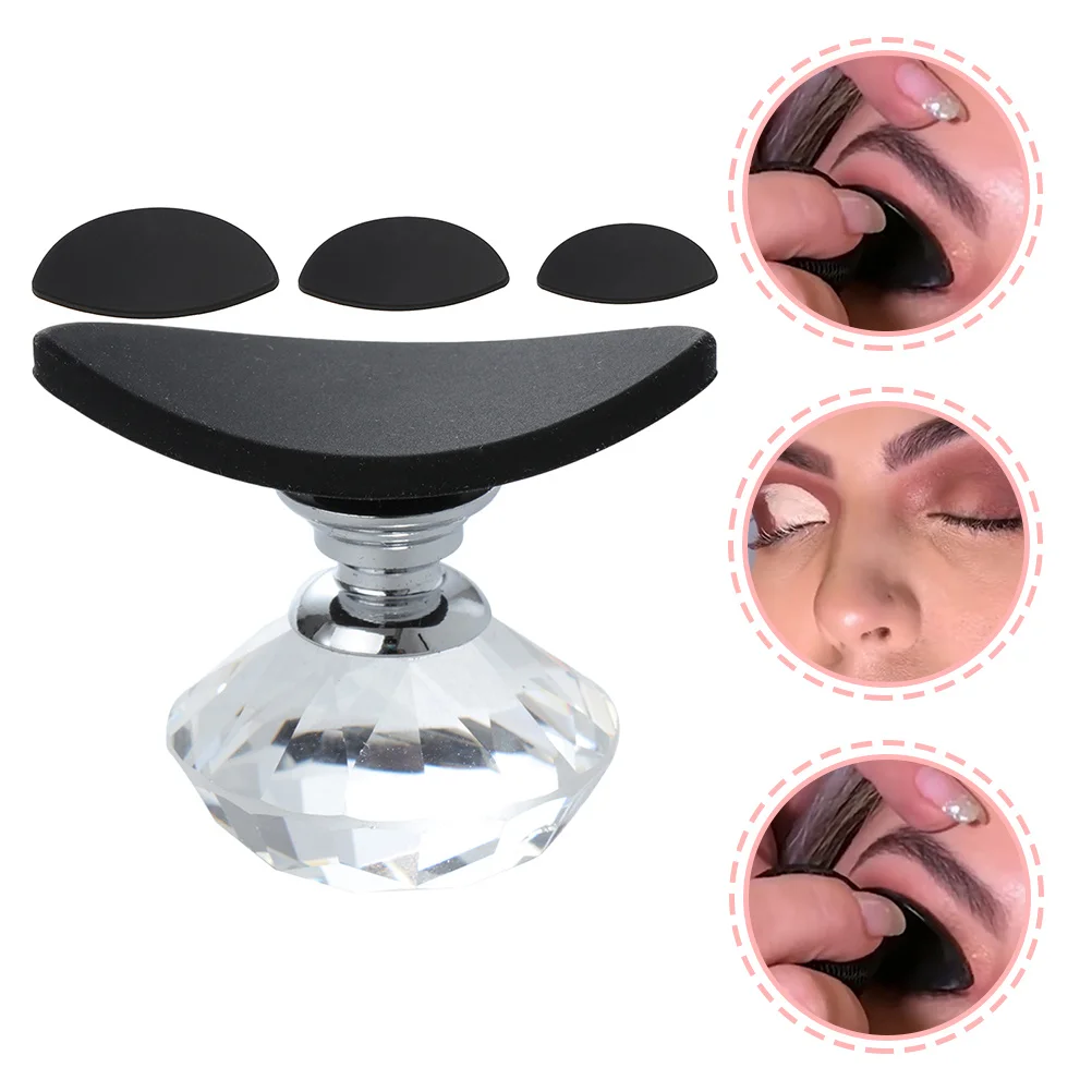 

1Set Eye Shadow Stamp Crease Silicone Makeup Tool Diamond Handle Durable Useful Eyeshadow Stamper for Home Eye Shadow Tool
