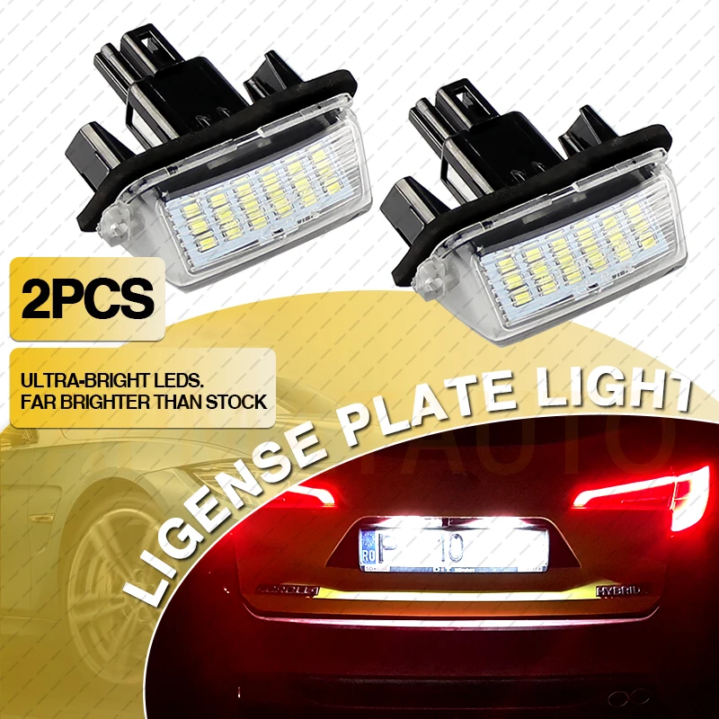CanBus Led License Plate Lights For Toyota Corolla 5D/Camry/Yaris/Prius/Vitz/Avensis Verso Number lamps No Error Car Accessories