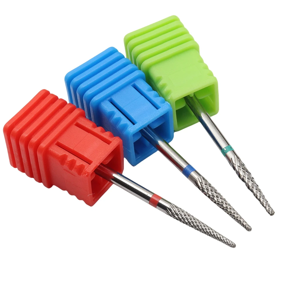 Kwaliteit Wolfraamcarbide Dode Huid Remover Nail Boren 3/32 "Professionele Veilige Carbide Nail Cleaning Boor Voor Eelt