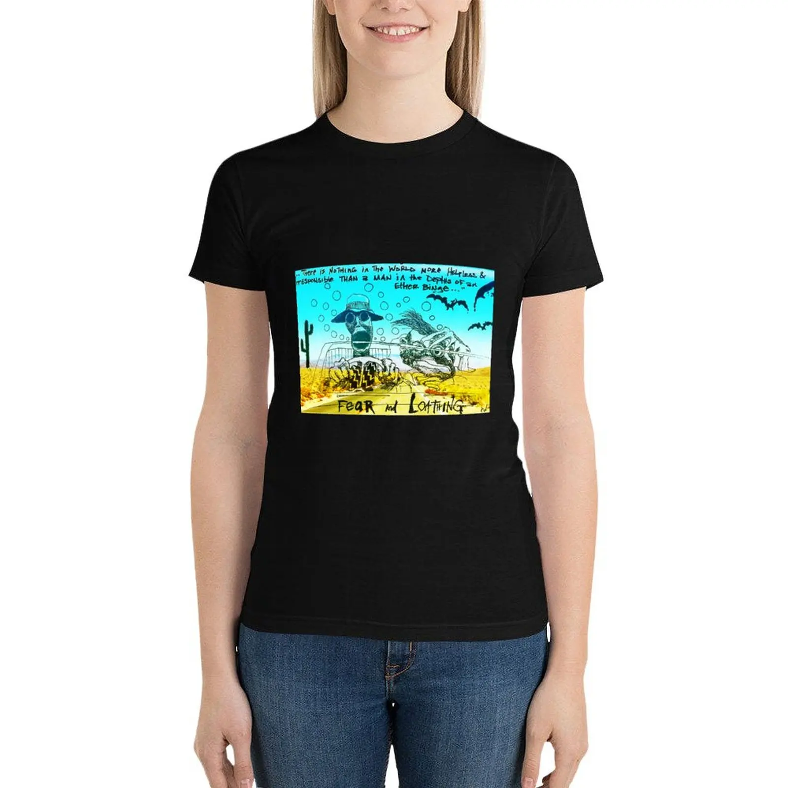 Camiseta con estampado de Fear And Loathing In Las Vegas para mujer, ropa bonita, ropa vintage de gran tamaño, moda