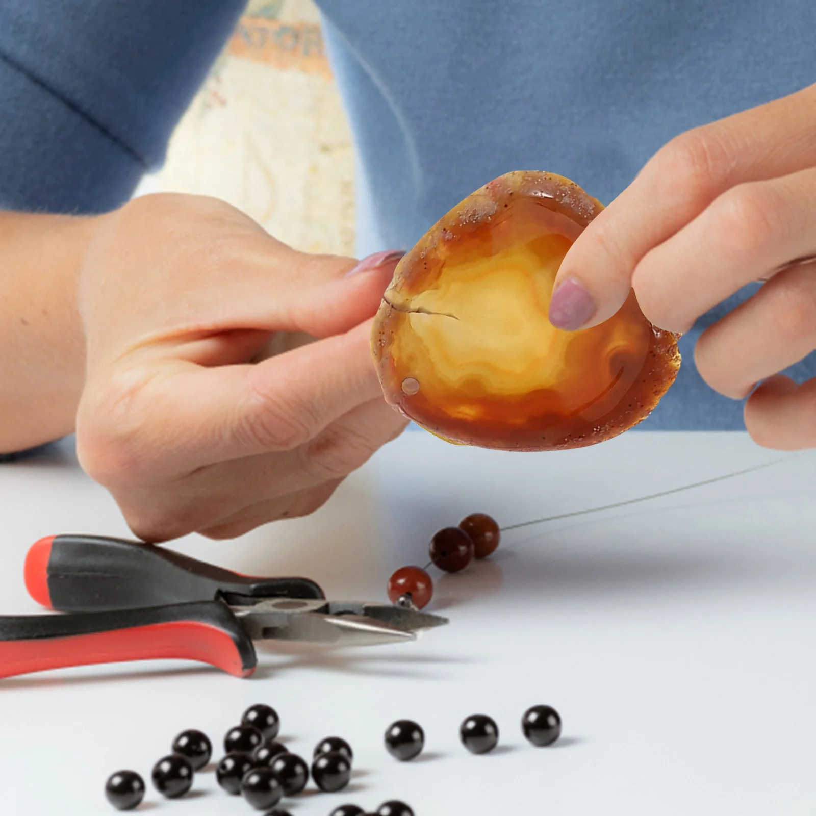 20 szt. Kolorowe Plasterki Agatu Naturalny Kamień Do Zawieszek Dzwonków Wietrznych DIY Biżuteria Rękodzieło Dekoracje Koraliki Akcesoria Modowe