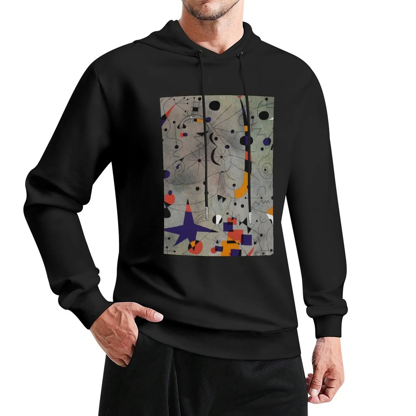 

Joan Miro Abstract Dark Painting Pullover Hoodie men clothes hoodie oversize