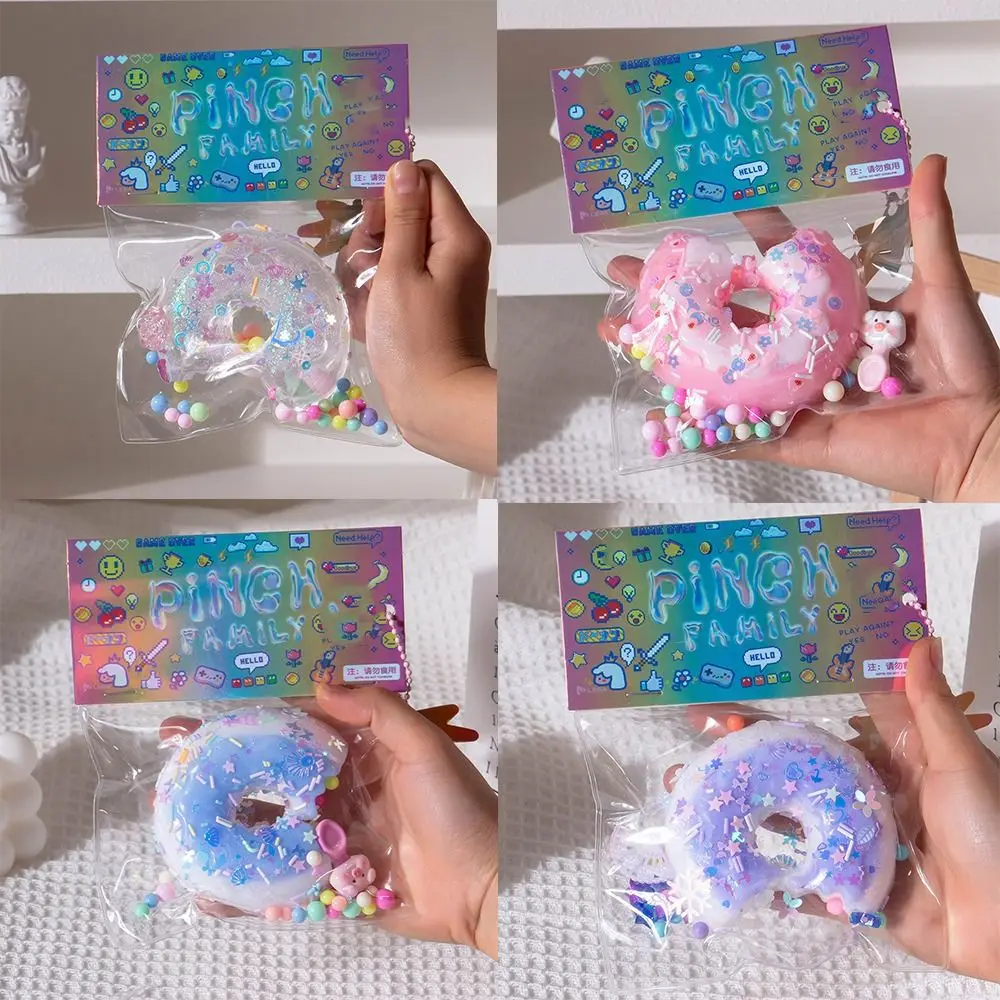 Donut Pinching and Decompressing Toy Gap Donut Squeeze Toys Funny Gift Soft Sticky Stress Relief Relax Toys