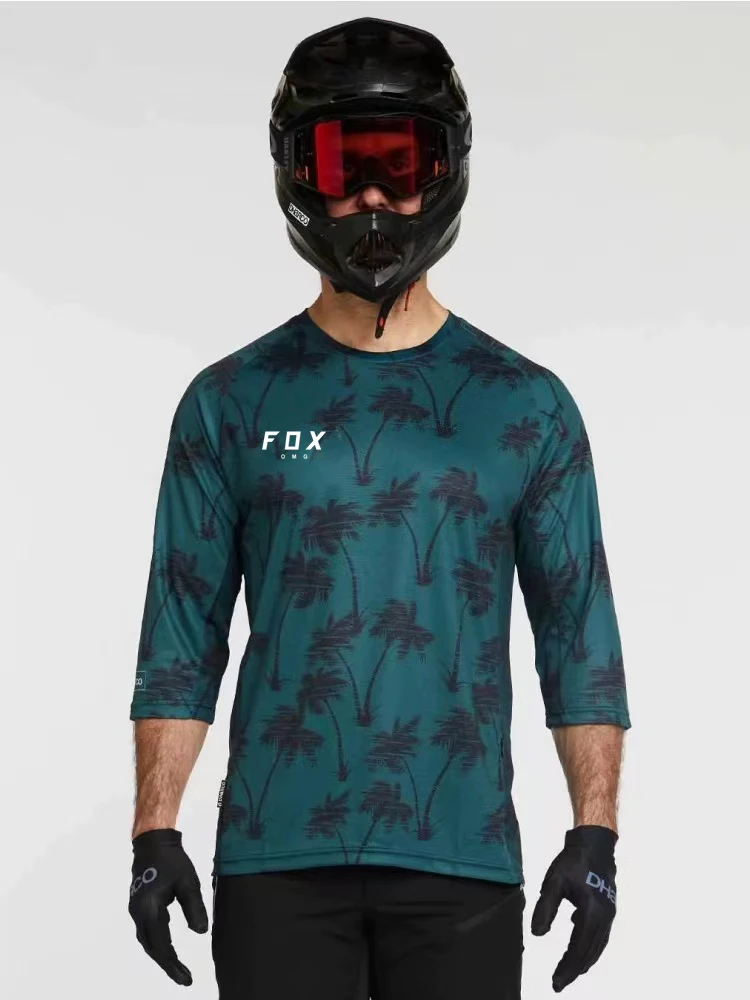 

2023 Men's Downhill Mountain Bike MTB Shirts Offroad DH Motorcycle Motocross Sportwear Clothing Fox OMG mtb jersey Racing Shor