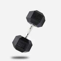 Dumbbells Hexagonal With Rubber And Iron Electroplating Dumbbells  Muscle-Building Training Gym Equipment XB