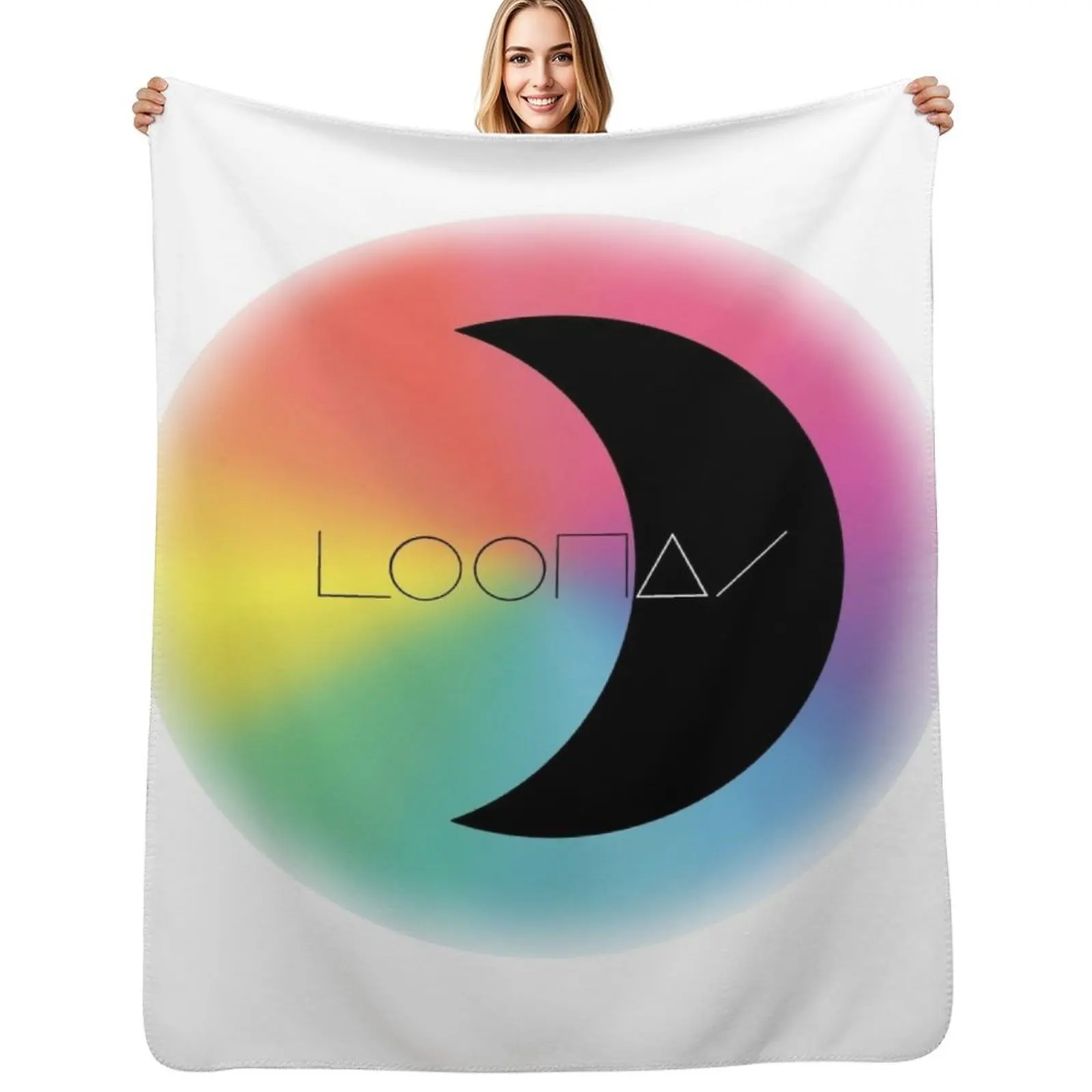 

LOONA NEW LOGO [&] - RAINBOW Throw Blanket Picnic Sofa Throw Beautifuls For Baby Blankets
