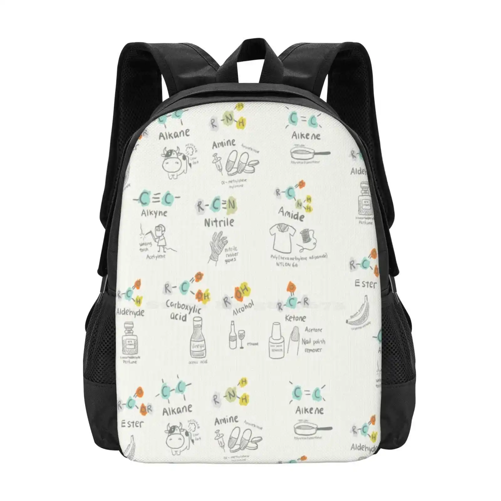 

Molecules Of Life Hot Sale Schoolbag Backpack Fashion Bags Organic Chemistry Stem Science Scientist Nerdy Molecules