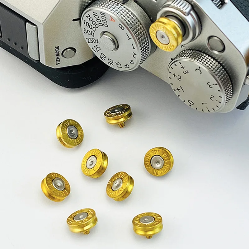 Custom H62 Brass / Stainless Steel Made Camera Bullet Shell Shutter Button Screw with Washer for Fujifilm xe5/xm5/xt5/xt50 Nikon